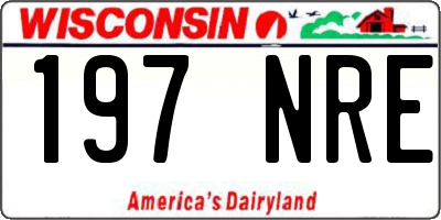 WI license plate 197NRE