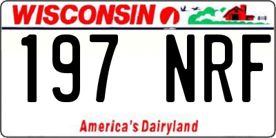 WI license plate 197NRF
