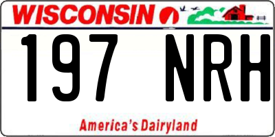 WI license plate 197NRH