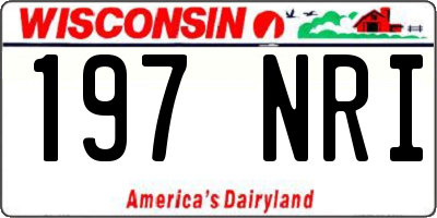 WI license plate 197NRI