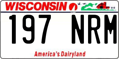 WI license plate 197NRM