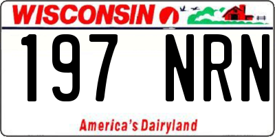 WI license plate 197NRN