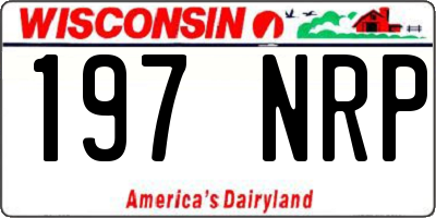 WI license plate 197NRP