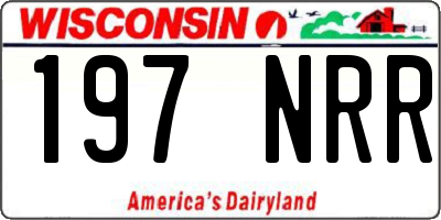 WI license plate 197NRR