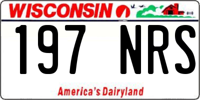 WI license plate 197NRS