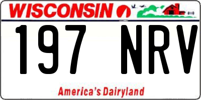 WI license plate 197NRV
