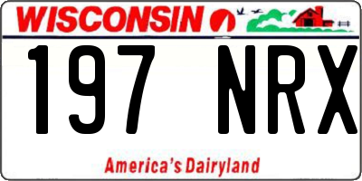 WI license plate 197NRX