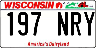 WI license plate 197NRY