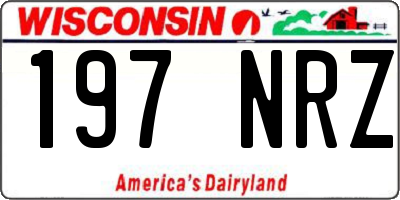 WI license plate 197NRZ