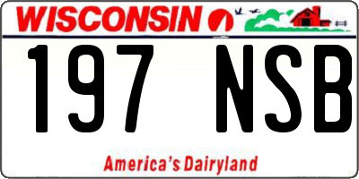 WI license plate 197NSB