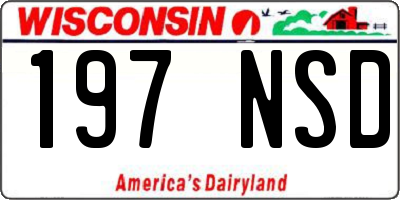 WI license plate 197NSD