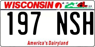 WI license plate 197NSH
