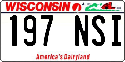 WI license plate 197NSI