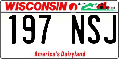 WI license plate 197NSJ
