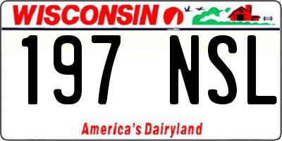 WI license plate 197NSL
