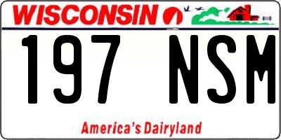 WI license plate 197NSM