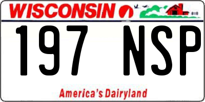 WI license plate 197NSP
