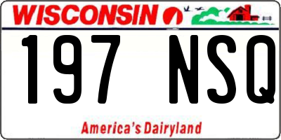 WI license plate 197NSQ