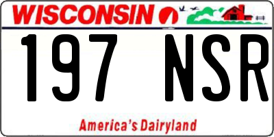 WI license plate 197NSR