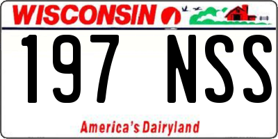 WI license plate 197NSS