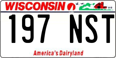 WI license plate 197NST