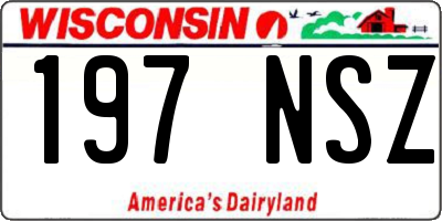 WI license plate 197NSZ
