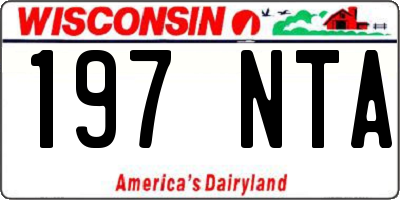 WI license plate 197NTA