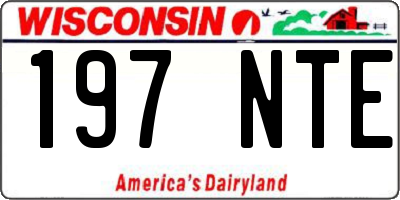 WI license plate 197NTE