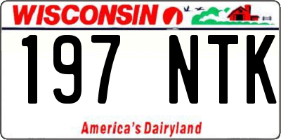 WI license plate 197NTK