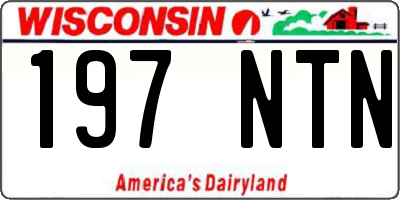 WI license plate 197NTN