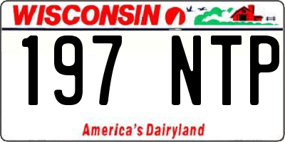 WI license plate 197NTP