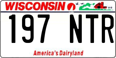 WI license plate 197NTR
