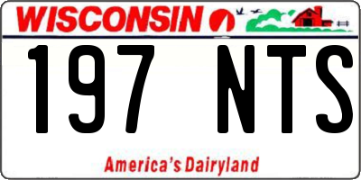 WI license plate 197NTS