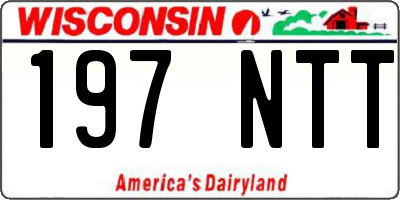 WI license plate 197NTT