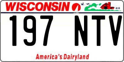 WI license plate 197NTV