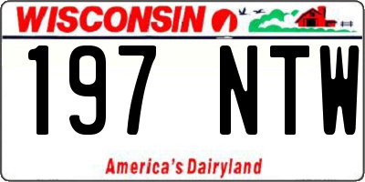 WI license plate 197NTW