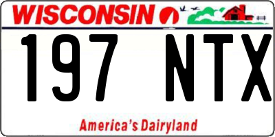 WI license plate 197NTX