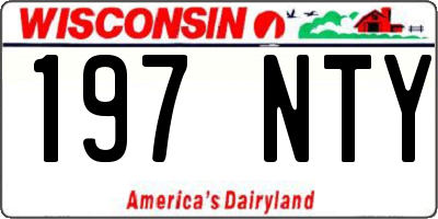 WI license plate 197NTY
