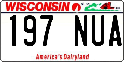 WI license plate 197NUA