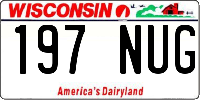 WI license plate 197NUG