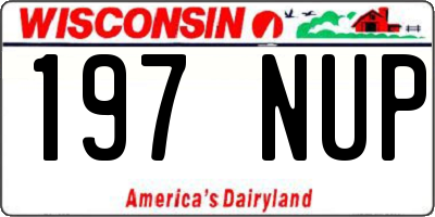 WI license plate 197NUP