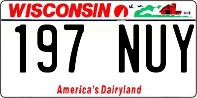 WI license plate 197NUY