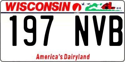 WI license plate 197NVB