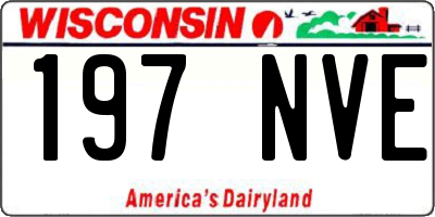WI license plate 197NVE