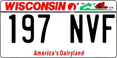 WI license plate 197NVF