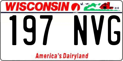 WI license plate 197NVG