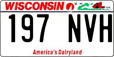 WI license plate 197NVH