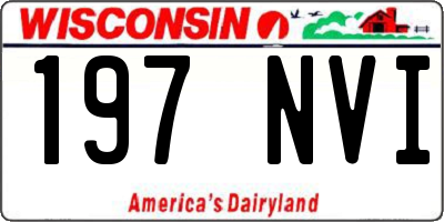 WI license plate 197NVI