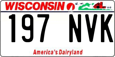 WI license plate 197NVK