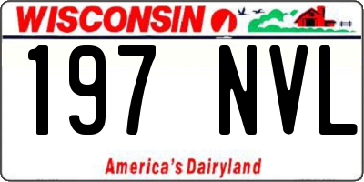 WI license plate 197NVL